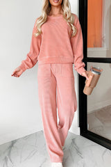 Hazel Blues® | Round Neck Long Sleeve Top and Pants Set
