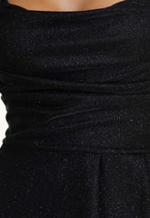 LBD Exclusive Black Shimmer Artemis Maxi Dress