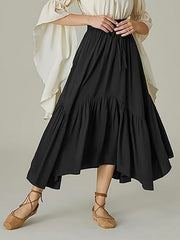 Hazel Blues® | Smocked Waist Band Ruched Layered Skirt