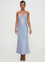 Treasure Bias Cut Maxi Dress Blue