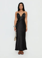 Nayani Halter Maxi Dress Black