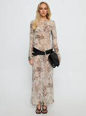 Switch Places Sheer Maxi Dress Animal