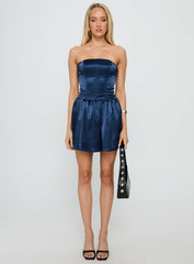 Forevermore Strapless Mini Dress Navy
