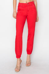 Hazel Blues® | RISEN High Waisted Jogger Jeans