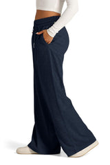 Hazel Blues® | Drawstring Elastic Waist Wide Leg Pants