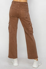 Hazel Blues® | Risen High Rise Cargo Jeans