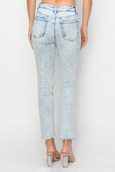 Hazel Blues® | Risen High Rise Distressed Skinny Jeans