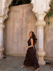 Manila Dress in Brown - Shipping/Envio 06/05 to 13/05