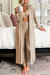 Hazel Blues® | Open Front Long Sleeve Cardigan and Pants Lounge Set