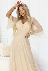 LBD Exclusive Beige Caitlin Plus Size Dress