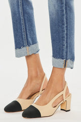 Hazel Blues® | Kancan High Rise Cuffed Straight Jeans