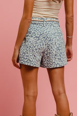 Hazel Blues® | BiBi Rope Belt Leopard Shorts