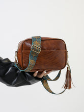 Hazel Blues® | Tassel PU Leather Printed Strap Cassette Crossbody Bag