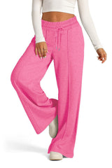 Hazel Blues® | Drawstring Elastic Waist Wide Leg Pants