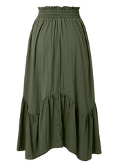 Hazel Blues® | Smocked Waist Band Ruched Layered Skirt