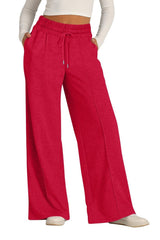 Hazel Blues® | Drawstring Elastic Waist Wide Leg Pants