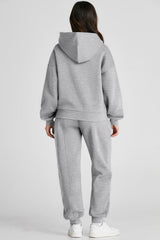 Hazel Blues® | Dropped Shoulder Long Sleeve Hoodie and Pants Active Set