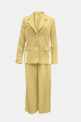 Hazel Blues® | Side Striped Long Sleeve Blazer and Pants Set