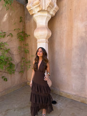 Manila Dress in Brown - Shipping/Envio 06/05 to 13/05