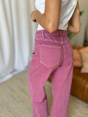 Hazel Blues® | RFM High Rise Garment Dye Wide Leg Jeans