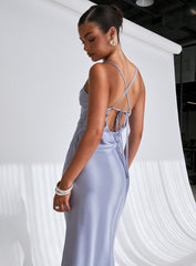Treasure Bias Cut Maxi Dress Blue