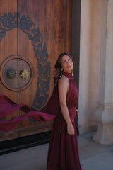 Paloma Dress in Burgundy - Pre-Order