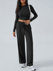 Hazel Blues® | Devine Round Neck Long Sleeve Top and Pants Set