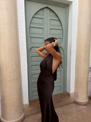 Vega Dress in Brown - Shipping/Envio 27/04 to 04/05