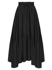 Hazel Blues® | Smocked Waist Band Ruched Layered Skirt
