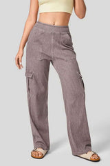 Hazel Blues® | High Waist Straight Leg Cargo Jeans