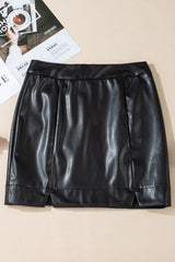 Hazel Blues® | PU Leather Mini Skirt