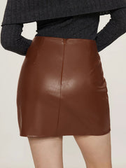 Hazel Blues® | Ruched Mini Skirt with Zipper