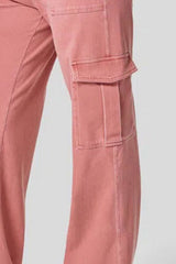 Hazel Blues® | High Waist Straight Leg Cargo Jeans