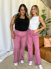 Hazel Blues® | RFM High Rise Garment Dye Wide Leg Jeans