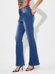 Hazel Blues® | Mid-Rise Waist Bootcut Jeans