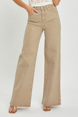 Hazel Blues® | RISEN Tummy Control High Rise Wide Leg Jeans