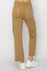 Hazel Blues® | Risen High Rise Cargo Jeans