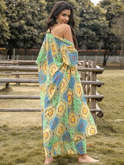 Hazel Blues® | Printed Half Sleeve Top and Wide Leg Pants Set