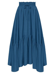 Hazel Blues® | Smocked Waist Band Ruched Layered Skirt