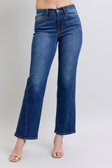 Hazel Blues® | Judy Blue Side Seam Detail Straight Jeans with Pockets