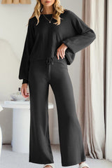 Hazel Blues® | Round Neck Long Sleeve Top and Pants Set
