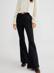 Hazel Blues® | Asymmetric Waist Flare Jeans