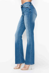 Hazel Blues® | bytos Distressed High Rise Jeans with Pockets