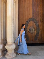 Safira Dress in Sky Blue