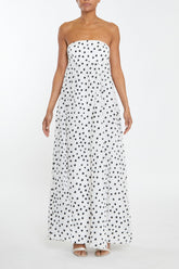 True Decadence White Aurelia Spot Maxi Dress