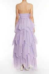 True Decadence Sadie Lilac Layered Tulle Maxi Dress