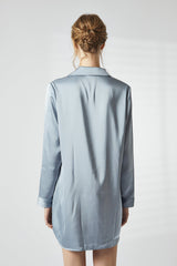 True Decadence Dusty Blue Satin Night Dress