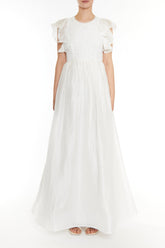 True Decadence Birdie White Open Back Maxi Dress