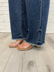 Hazel Blues® | Addie Mid Rise Vintage Wash Wide Leg Jeans