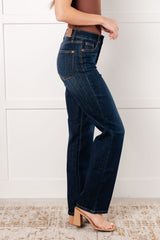 Hazel Blues® | Alaina High Rise Classic Straight Jeans